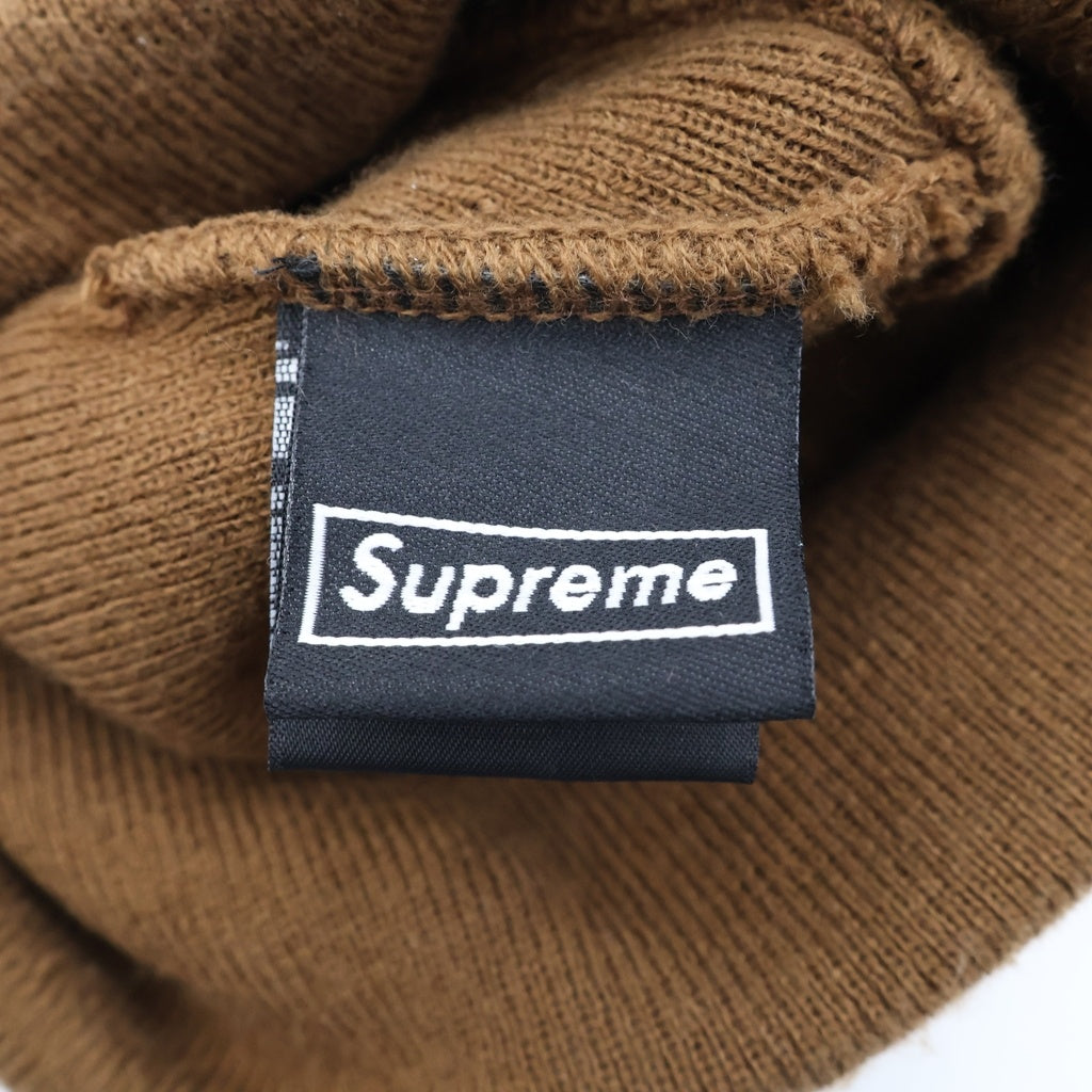 SUPREME(シュプリーム) 19AW Box Logo Beanie ボックスロゴデザイン ビーニー ニット帽 ブラウン