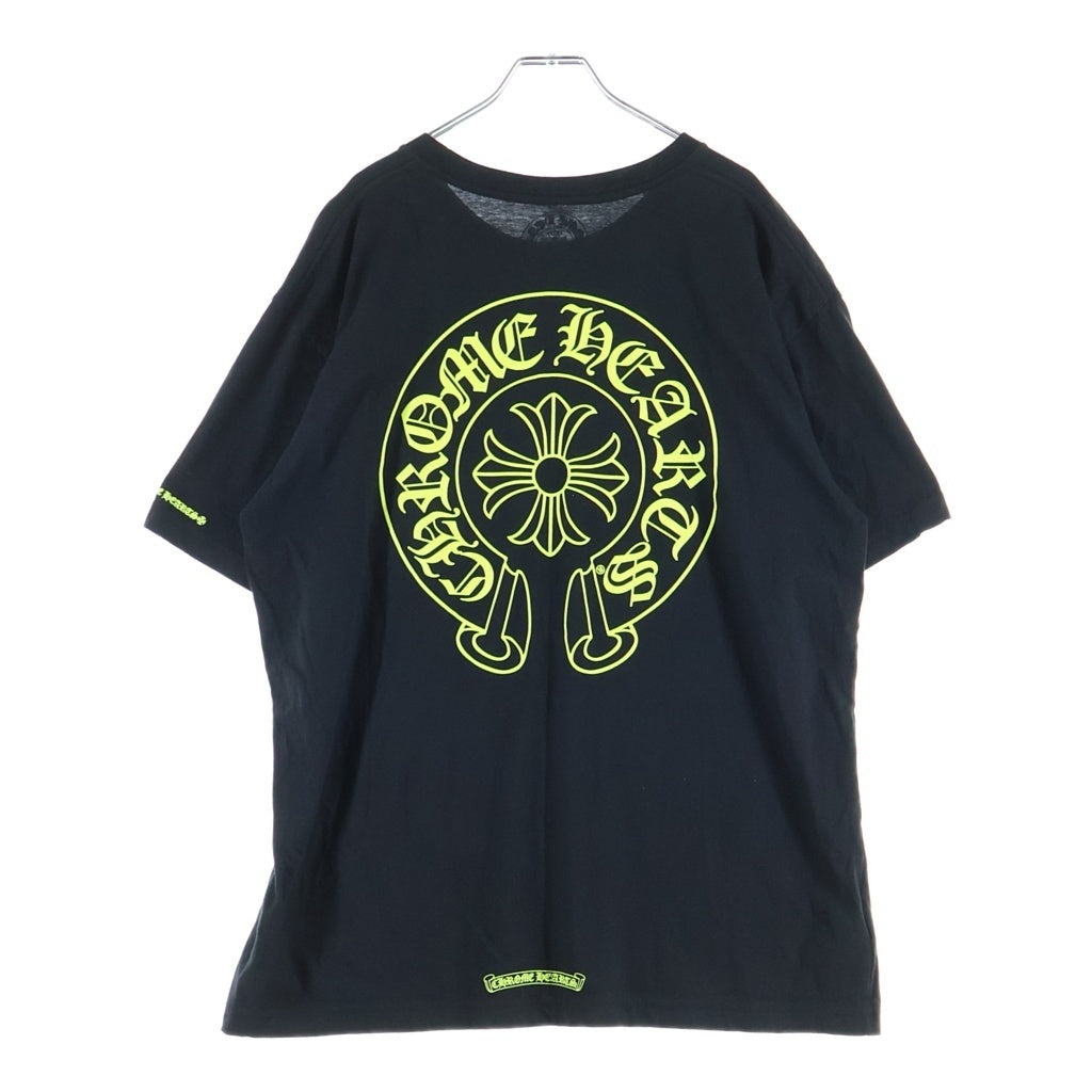 CHROME HEARTS(クロムハーツ) Horseshoe S/S Tee ホースシュープリント 半袖Tシャツ カットソー ブラック/イエロー