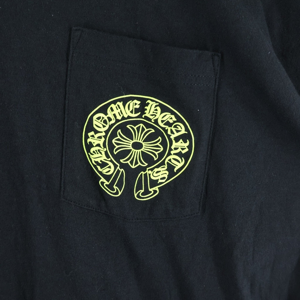 CHROME HEARTS(クロムハーツ) Horseshoe S/S Tee ホースシュープリント 半袖Tシャツ カットソー ブラック/イエロー