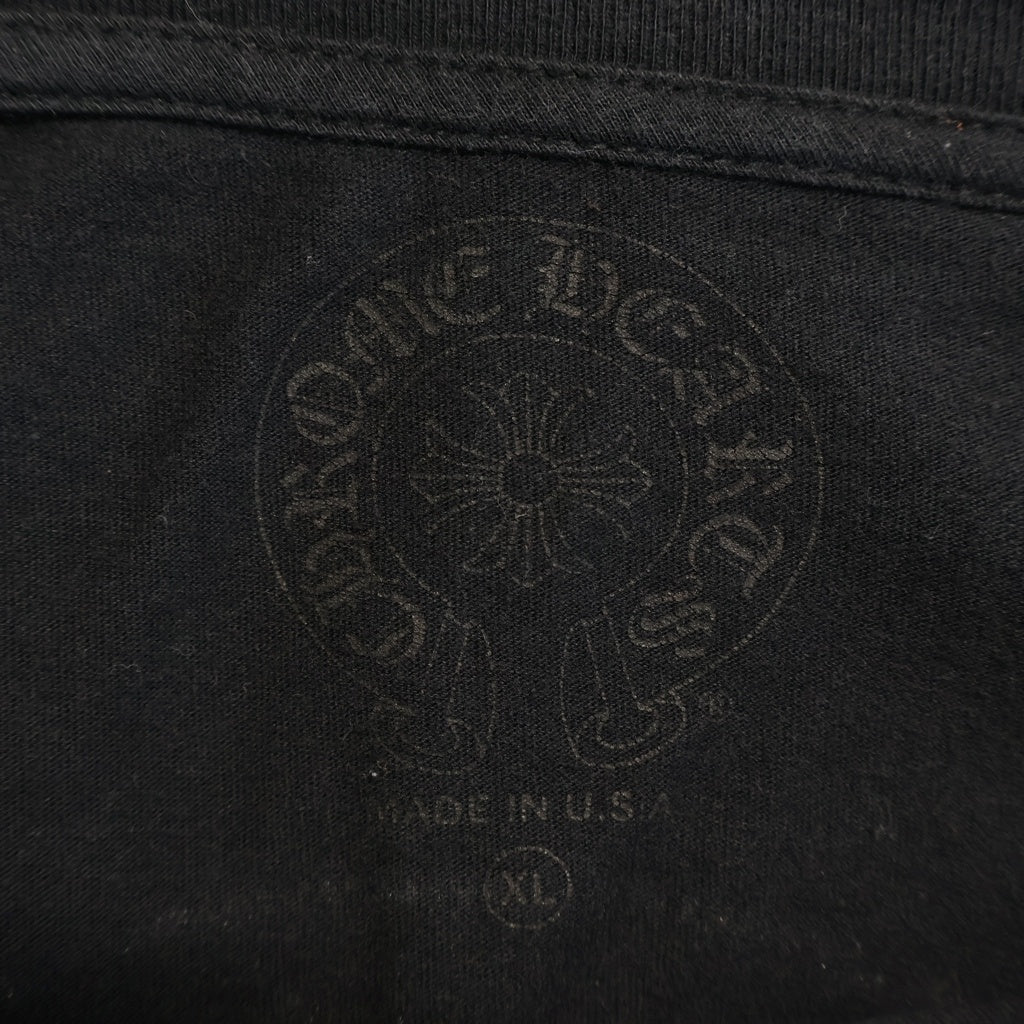 CHROME HEARTS(クロムハーツ) HORSESHOE S/S TEE ホースシュープリント ポケット半袖Tシャツ カットソー ブラック