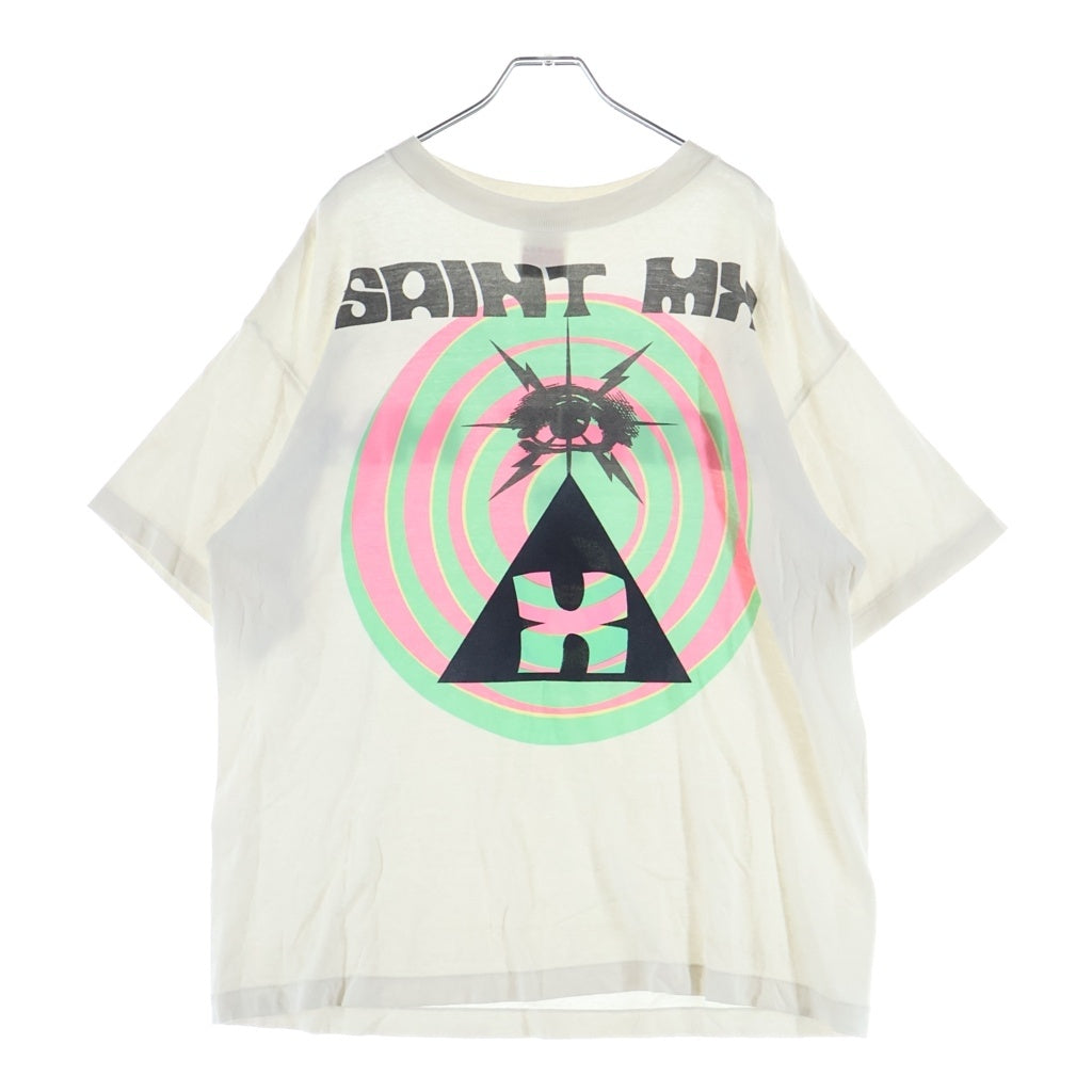 SAINT MICHAEL(セントマイケル) 25SS Graphic Print S/S TEE グラフィックプリント半袖Tシャツ カットソー ホワイト SM-HR1-0000-C18