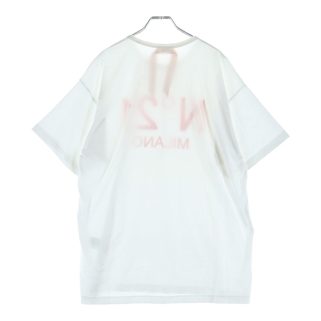 N21 numero ventuno(ヌメロ ヴェントゥーノ) ロゴプリント 半袖Tシャツ カットソー ホワイト