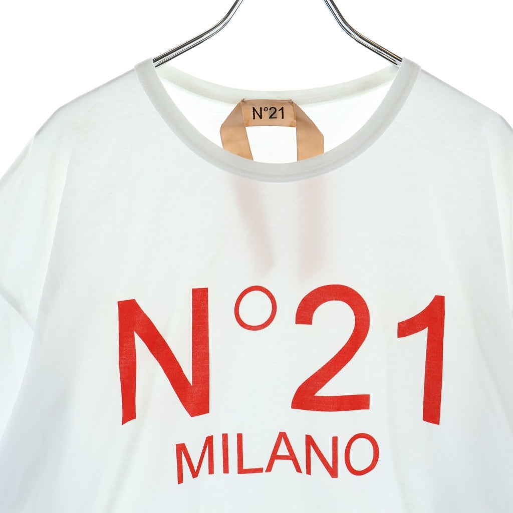 N21 numero ventuno(ヌメロ ヴェントゥーノ) ロゴプリント 半袖Tシャツ カットソー ホワイト