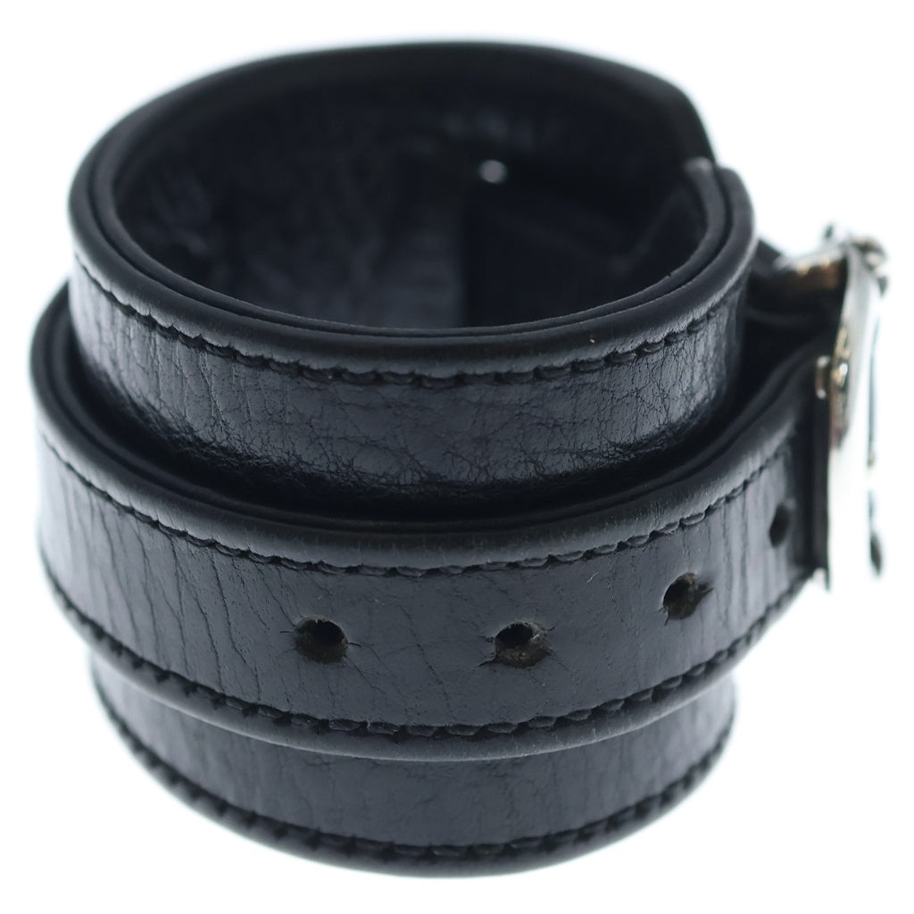 CHROME HEARTS(クロムハーツ) R&R TINY BUCKLE ガンスリンガー タイニーバックル レザーブレスレット チョーカー ブラック/シルバー