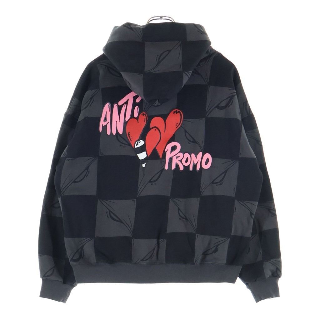 ANTI PROMO(アンチプロモ) EYES HOODIE MATTY BOYプリントプルオーバーフーディ パーカー ブラック