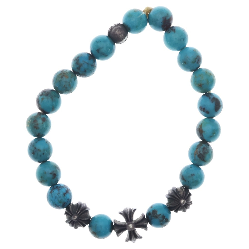 CHROME HEARTS(クロムハーツ) ビーズブレス BEAD 8mm ビーズブレスレット ブルービーズブレスレット ターコイズ/シルバー