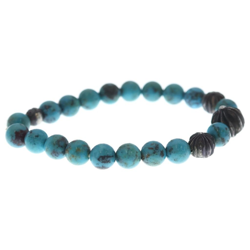 CHROME HEARTS(クロムハーツ) ビーズブレス BEAD 8mm ビーズブレスレット ブルービーズブレスレット ターコイズ/シルバー
