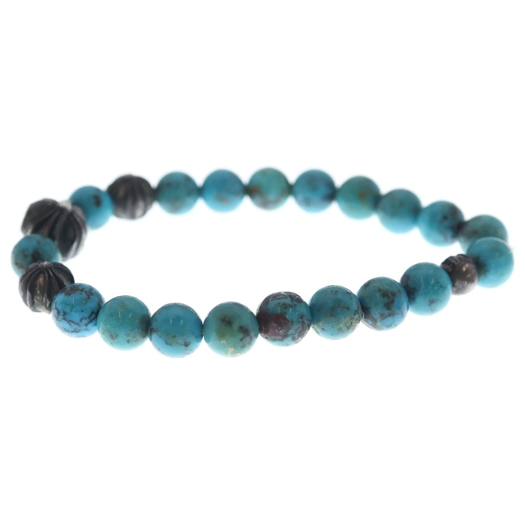 CHROME HEARTS(クロムハーツ) ビーズブレス BEAD 8mm ビーズブレスレット ブルービーズブレスレット ターコイズ/シルバー