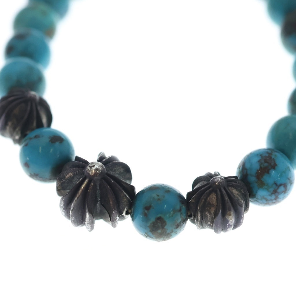 CHROME HEARTS(クロムハーツ) ビーズブレス BEAD 8mm ビーズブレスレット ブルービーズブレスレット ターコイズ/シルバー
