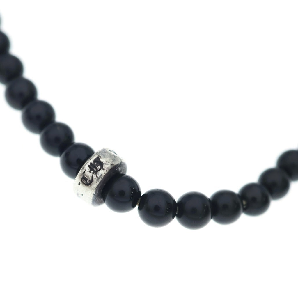 CHROME HEARTS(クロムハーツ) ビーズブレス BEAD 4mm ビーズブレスレット ブルービーズブレスレット ブラック/シルバー