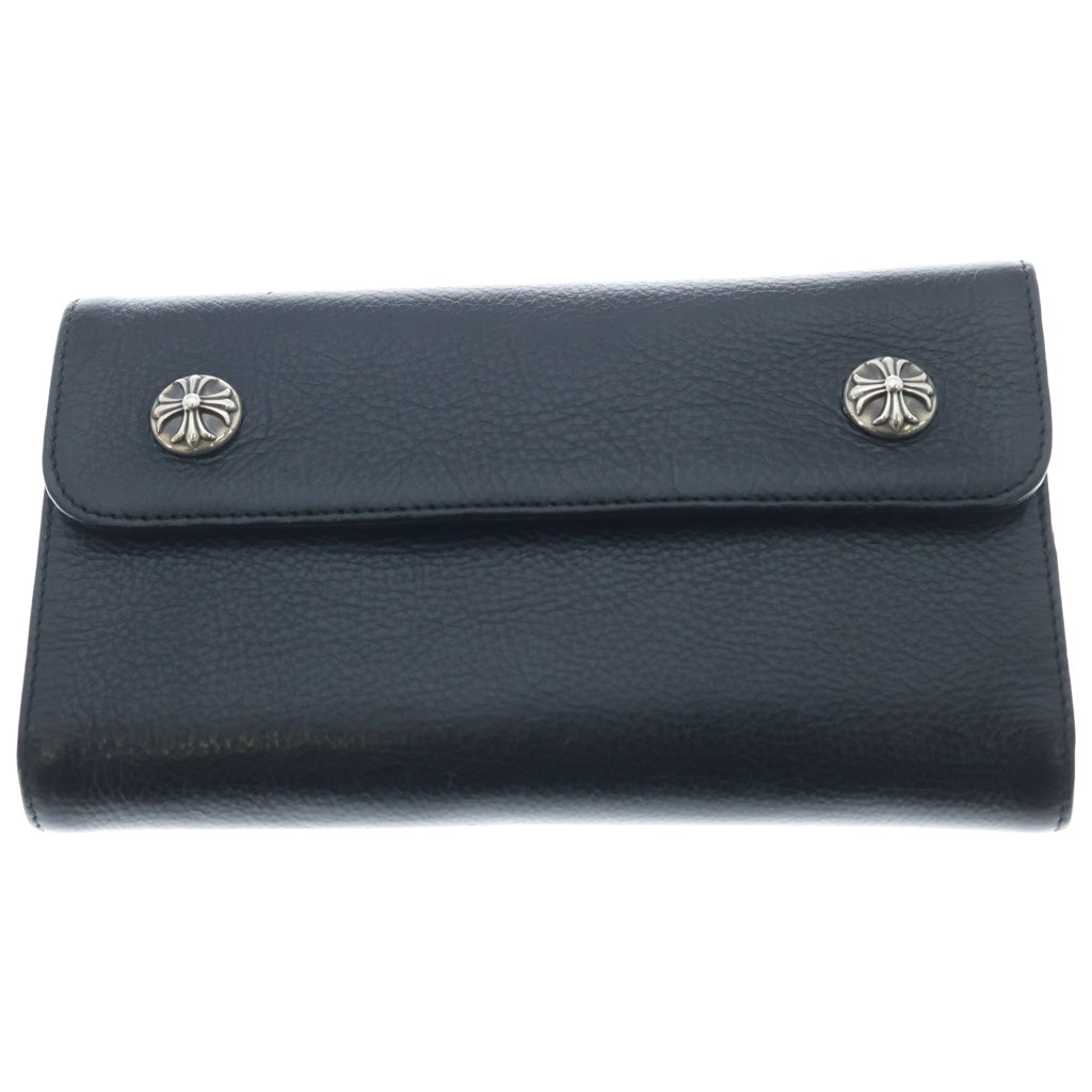 CHROME HEARTS(クロムハーツ) WAVE ウェーブ レザーウォレット 財布 ブラックBCA375