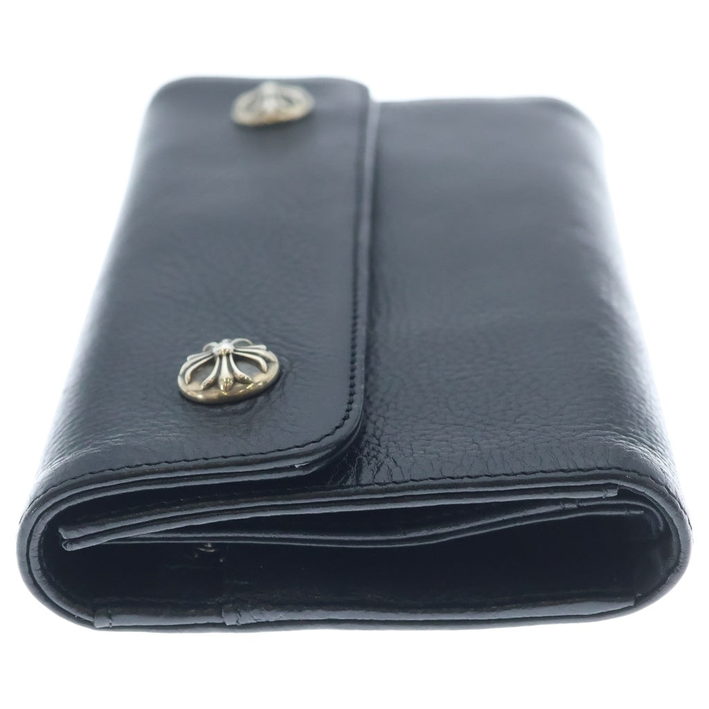 CHROME HEARTS(クロムハーツ) WAVE ウェーブ レザーウォレット 財布 ブラックBCA375