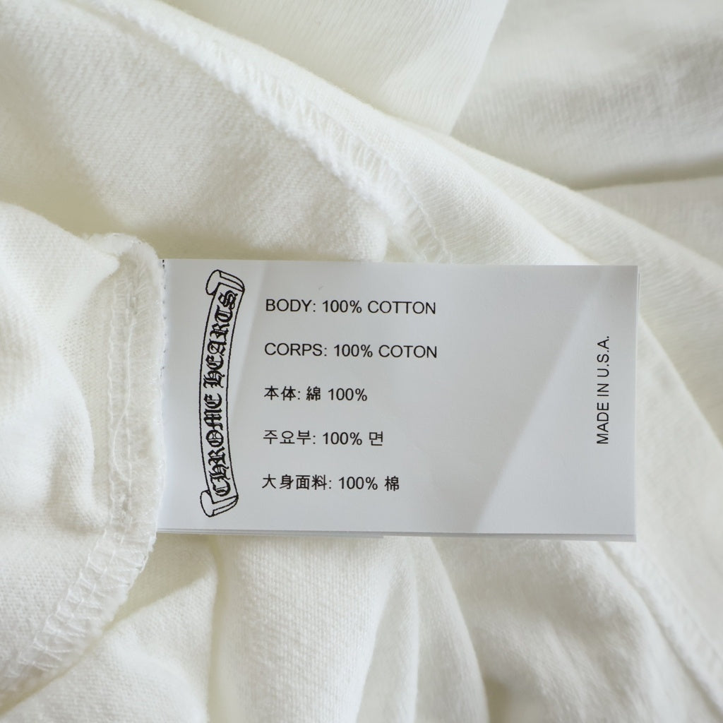 CHROME HEARTS(クロムハーツ) Grp Y Not Light Work Long Sleeve Tee ワイノット ライトワーク ロゴ刺繍 ロングスリーブTシャツ 長袖カットソー ホワイト