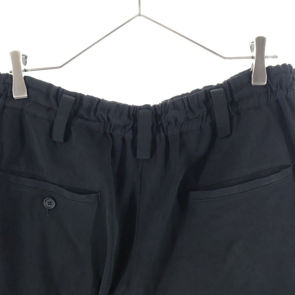 s'yte(サイト) CREPE de CHINE HAKAMA BALLOON PANTS ハカマ バルーンシルエットパンツ ブラック UK-P02-500-1-02