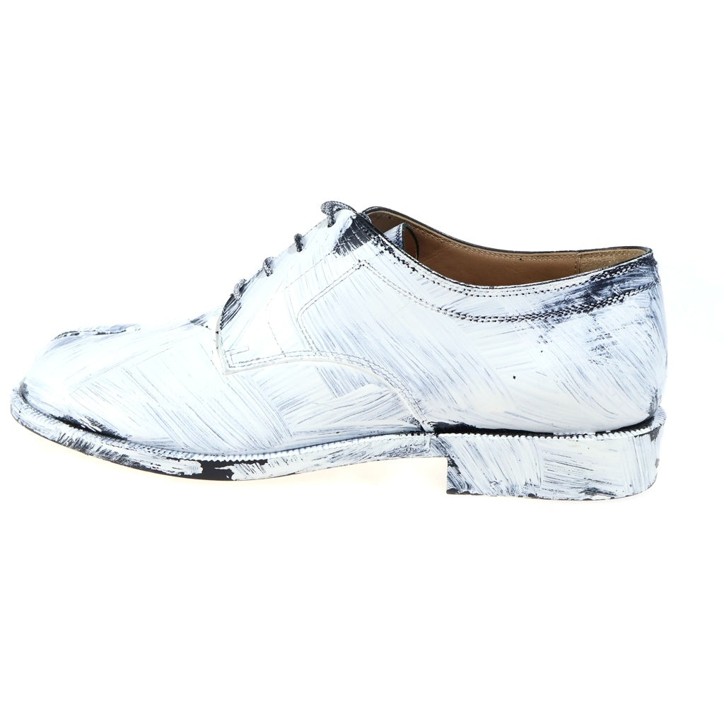 Maison Margiela(メゾンマルジェラ) Bianchetto TABI Lace-up Shoes ペンキ加工 タビ レースアップ レザー シューズ S97WQ0052