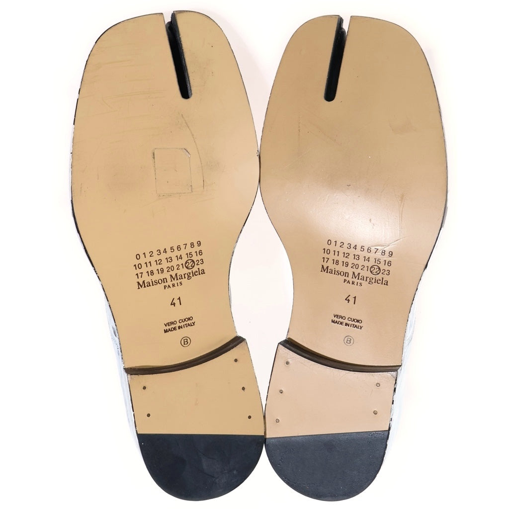 Maison Margiela(メゾンマルジェラ) Bianchetto TABI Lace-up Shoes ペンキ加工 タビ レースアップ レザー シューズ S97WQ0052