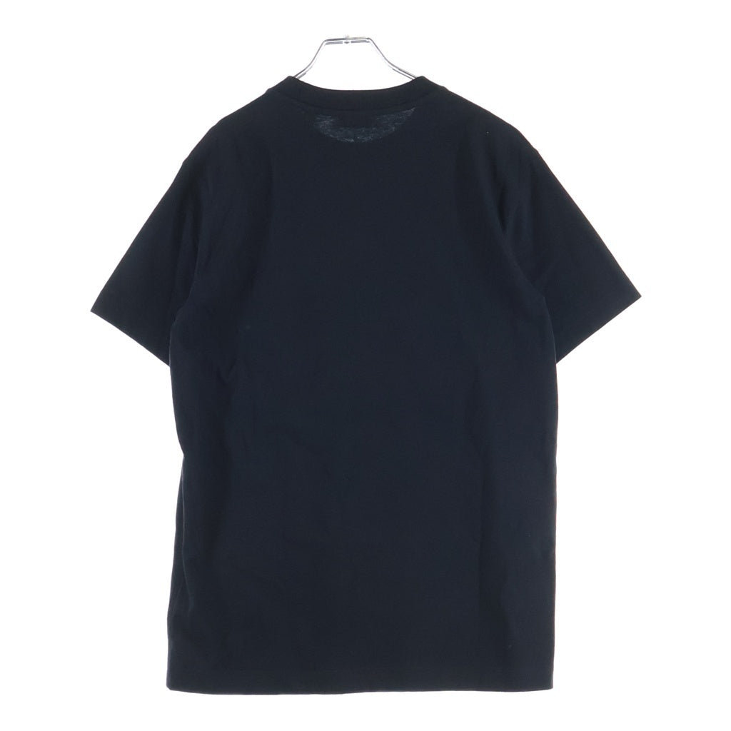 BURBERRY(バーバリー) CHECK LABEL T-SHIRT チェックラベル ロゴデザイン クルーネック カットソー 半袖Tシャツ ブラック 8104889