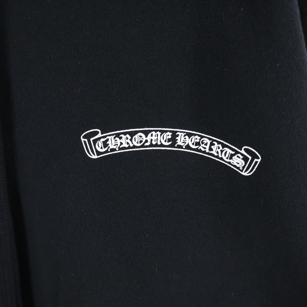 CHROME HEARTS(クロムハーツ) BACK SCROLL LABEL LOGO バックスクロール ラベルロゴ プルオーバー スウェット パーカー ブラック