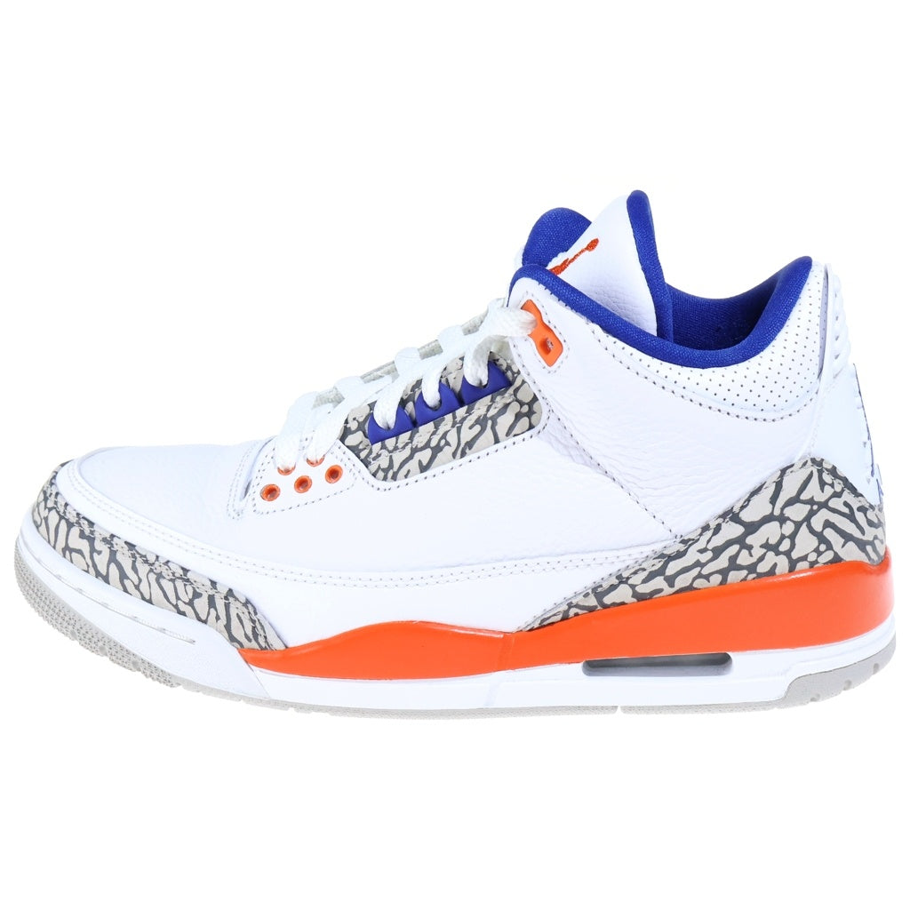NIKE(ナイキ) AIR JORDAN3 RETRO KINCKS エアジョーダン3 レトロ ニックス ミッドカットスニーカー ホワイト US8/26cm 136064-148