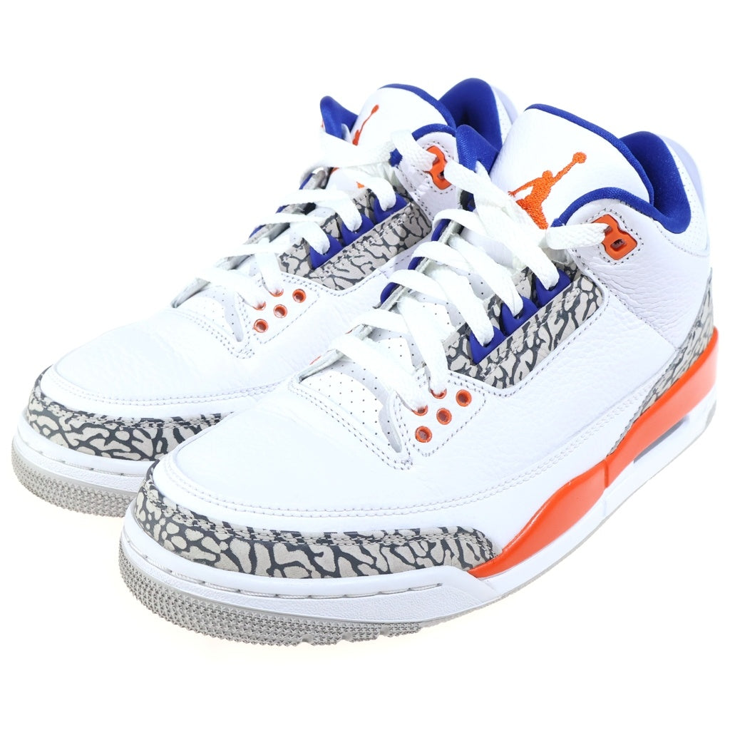 NIKE(ナイキ) AIR JORDAN3 RETRO KINCKS エアジョーダン3 レトロ ニックス ミッドカットスニーカー ホワイト US8/26cm 136064-148