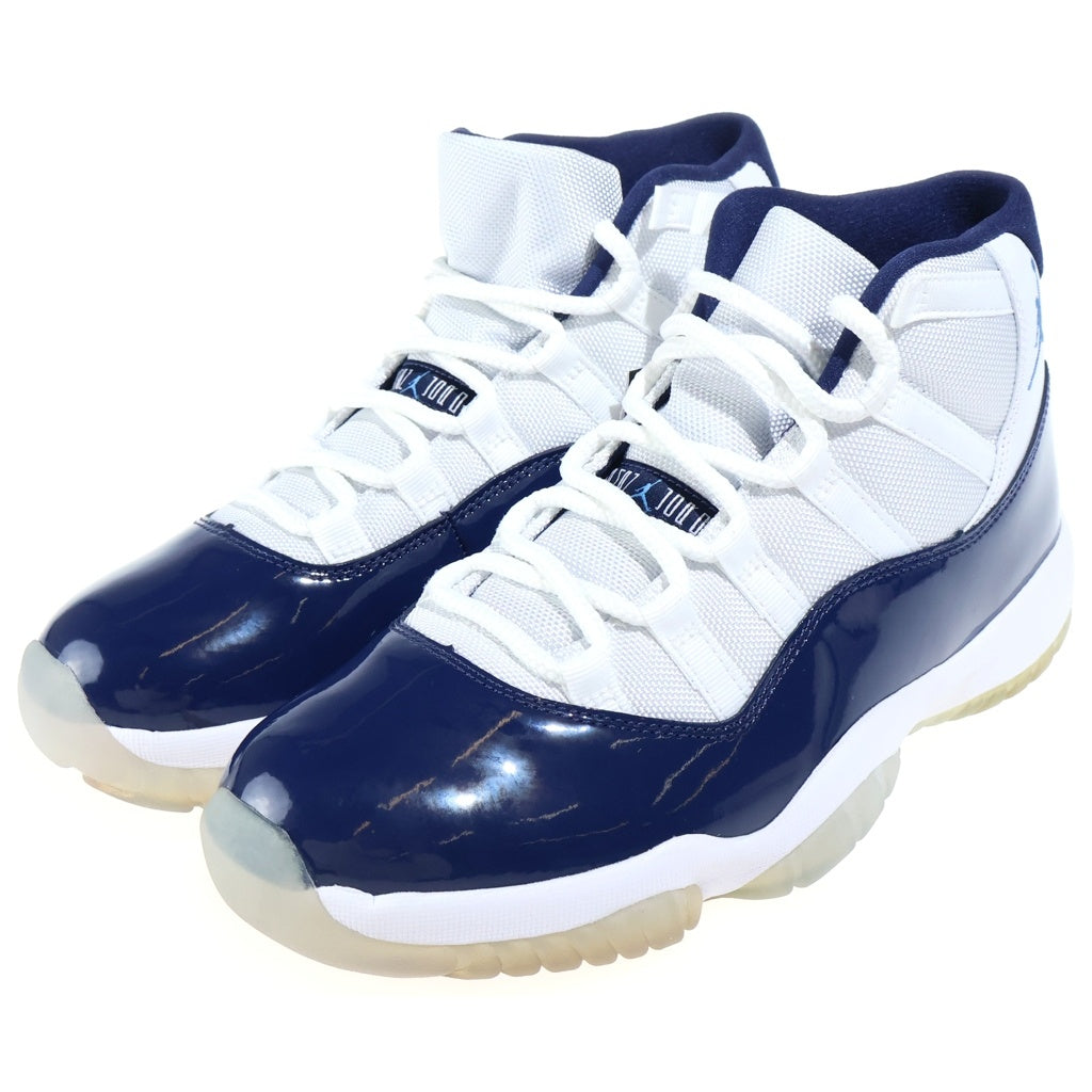 NIKE(ナイキ) AIR JORDAN 11 RETRO WIN LIKE 82 エアジョーダン11 レトロ ウィンライク82 ハイカットスニーカー ホワイト/ブルー US8.5/26.5cm 378037-123