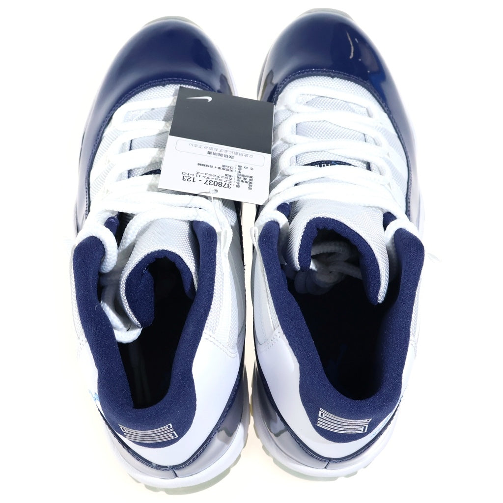 NIKE(ナイキ) AIR JORDAN 11 RETRO WIN LIKE 82 エアジョーダン11 レトロ ウィンライク82 ハイカットスニーカー ホワイト/ブルー US8.5/26.5cm 378037-123