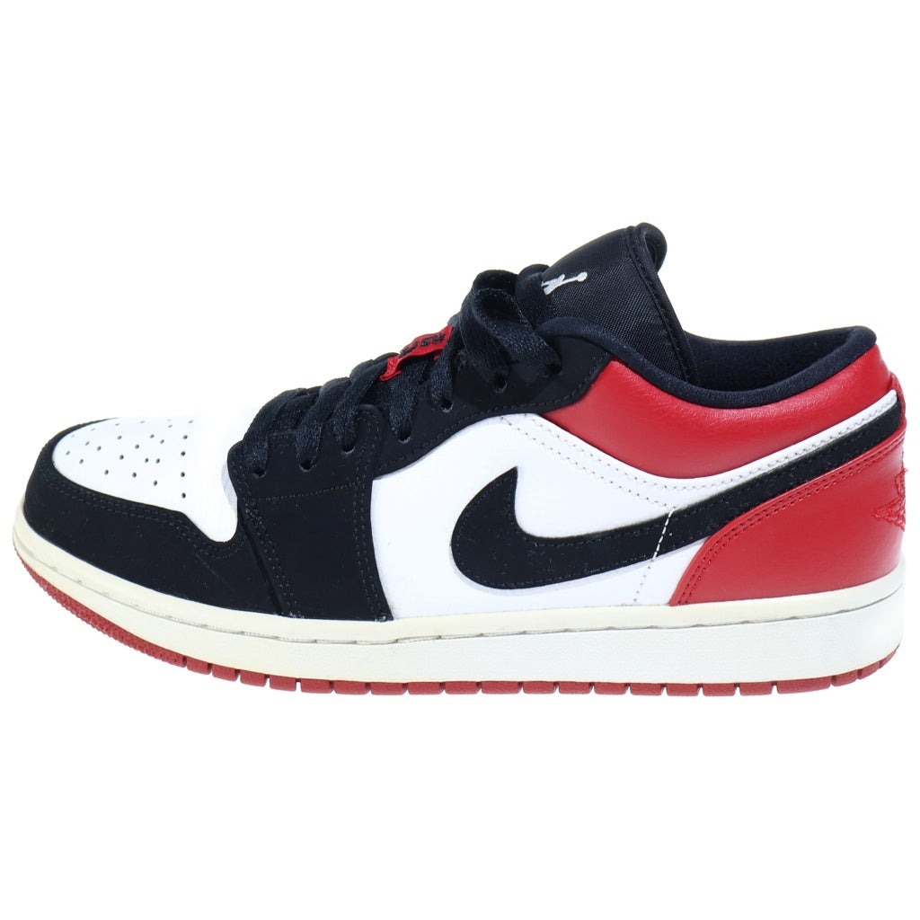 NIKE(ナイキ) AIR JORDAN 1 LOW BLACK TOE エアジョーダン1 ブラックトゥ つま黒 ローカットスニーカー レッド US8/26cm 553558-116