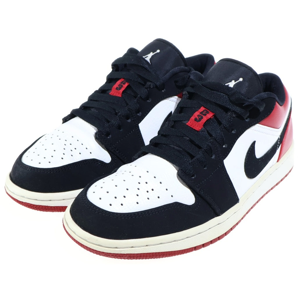 NIKE(ナイキ) AIR JORDAN 1 LOW BLACK TOE エアジョーダン1 ブラックトゥ つま黒 ローカットスニーカー レッド US8/26cm 553558-116
