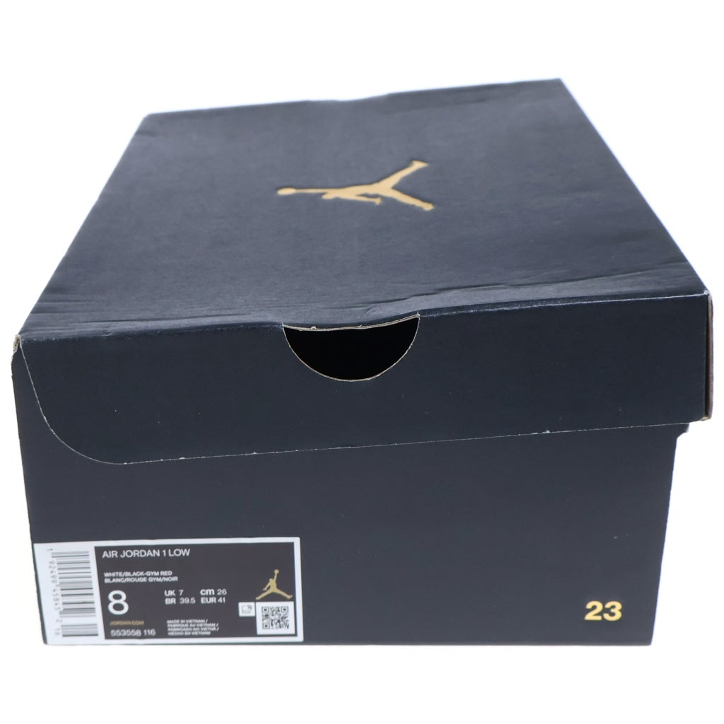 NIKE(ナイキ) AIR JORDAN 1 LOW BLACK TOE エアジョーダン1 ブラックトゥ つま黒 ローカットスニーカー レッド US8/26cm 553558-116