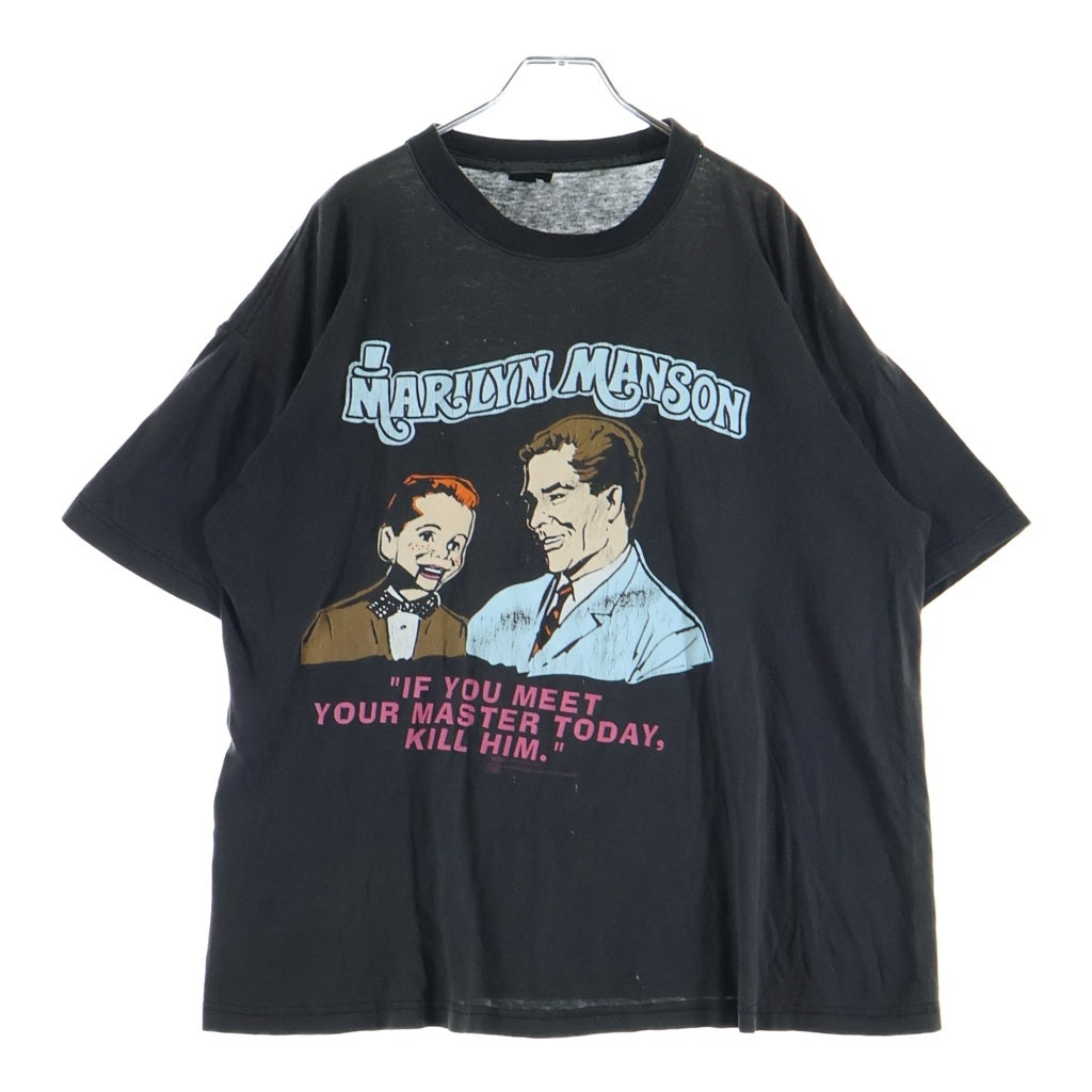 VINTAGE(ヴィンテージ) 90S MARILYN MANSON PUPPET IF YOU MEET YOUR MASTER TODAY KILL HIM SOGO TEE 半袖Tシャツ