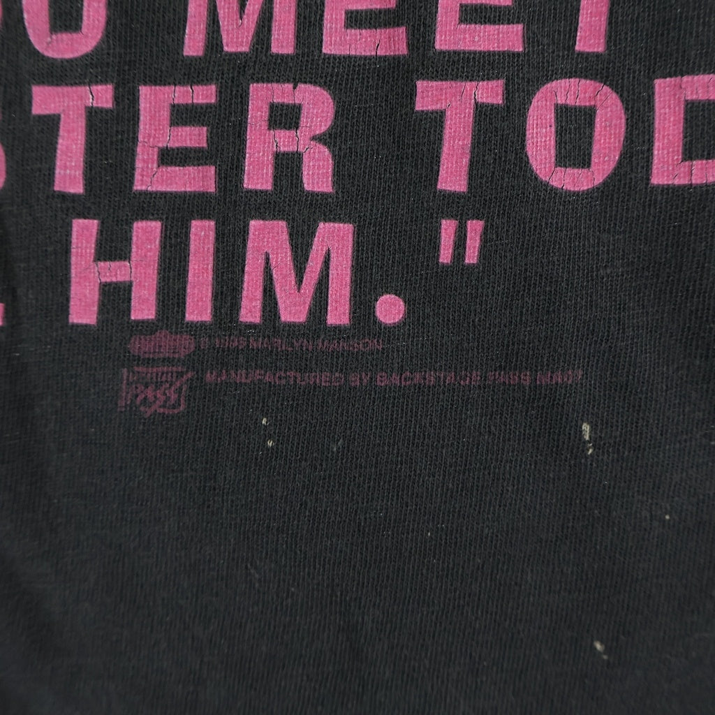 VINTAGE(ヴィンテージ) 90S MARILYN MANSON PUPPET IF YOU MEET YOUR MASTER TODAY KILL HIM SOGO TEE 半袖Tシャツ