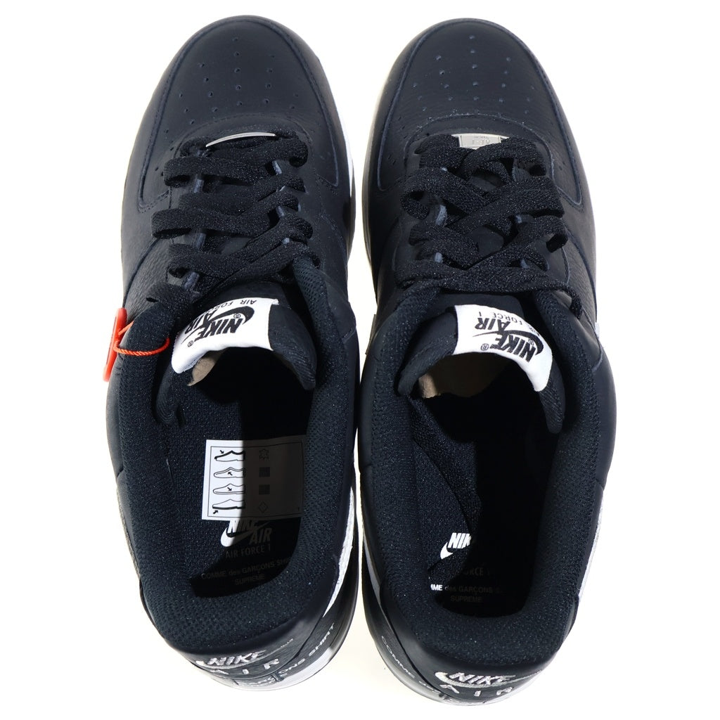 NIKE(ナイキ) Supreme × COMME des GARCONS SHIRT AIR FORCE 1 LOW シュプリーム コムデギャルソンシャツ エアーホース ワン ローカットスニーカー ブラック US11/29cm AR7623-001