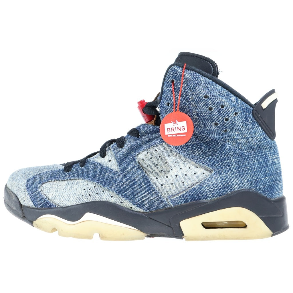 NIKE(ナイキ) AIR JORDAN 6 WASHED DENIM エアジョーダン6 ウォッシュデニム ハイカットスニーカー インディゴ US9/27cm CT5350-401