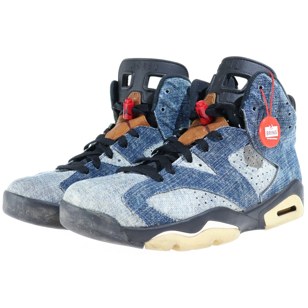NIKE(ナイキ) AIR JORDAN 6 WASHED DENIM エアジョーダン6 ウォッシュデニム ハイカットスニーカー インディゴ US9/27cm CT5350-401