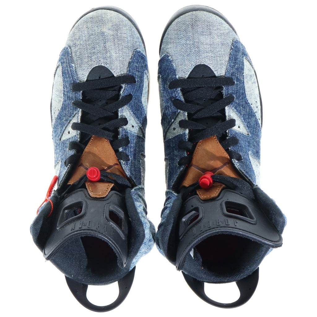 NIKE(ナイキ) AIR JORDAN 6 WASHED DENIM エアジョーダン6 ウォッシュデニム ハイカットスニーカー インディゴ US9/27cm CT5350-401