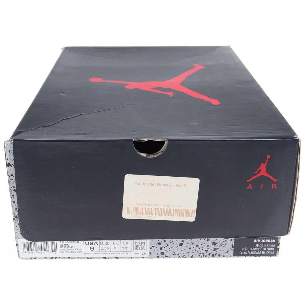 NIKE(ナイキ) AIR JORDAN 6 WASHED DENIM エアジョーダン6 ウォッシュデニム ハイカットスニーカー インディゴ US9/27cm CT5350-401