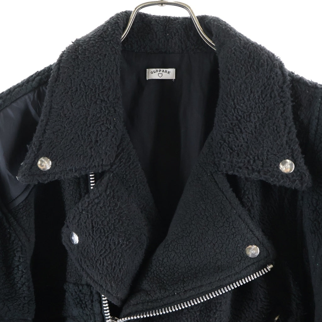 OLD PARK(オールドパーク) FLIIGHT JACKET OUTDOOR アウトドアー ドッキングデザイン フリース フライトジャケット ブラック