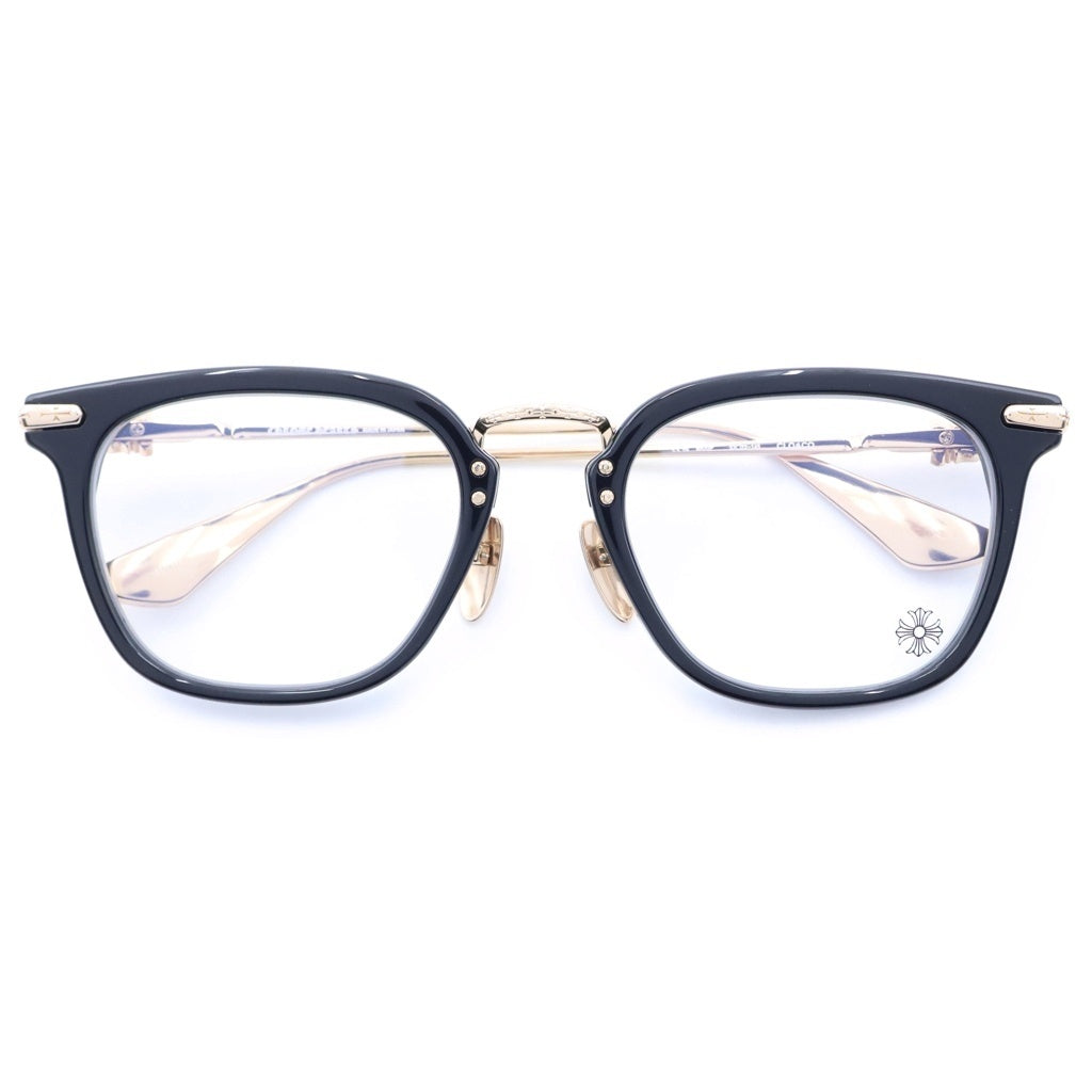 CHROME HEARTS(クロムハーツ) CLOACO ウェリントンサングラス 眼鏡 ブラック/ゴールド