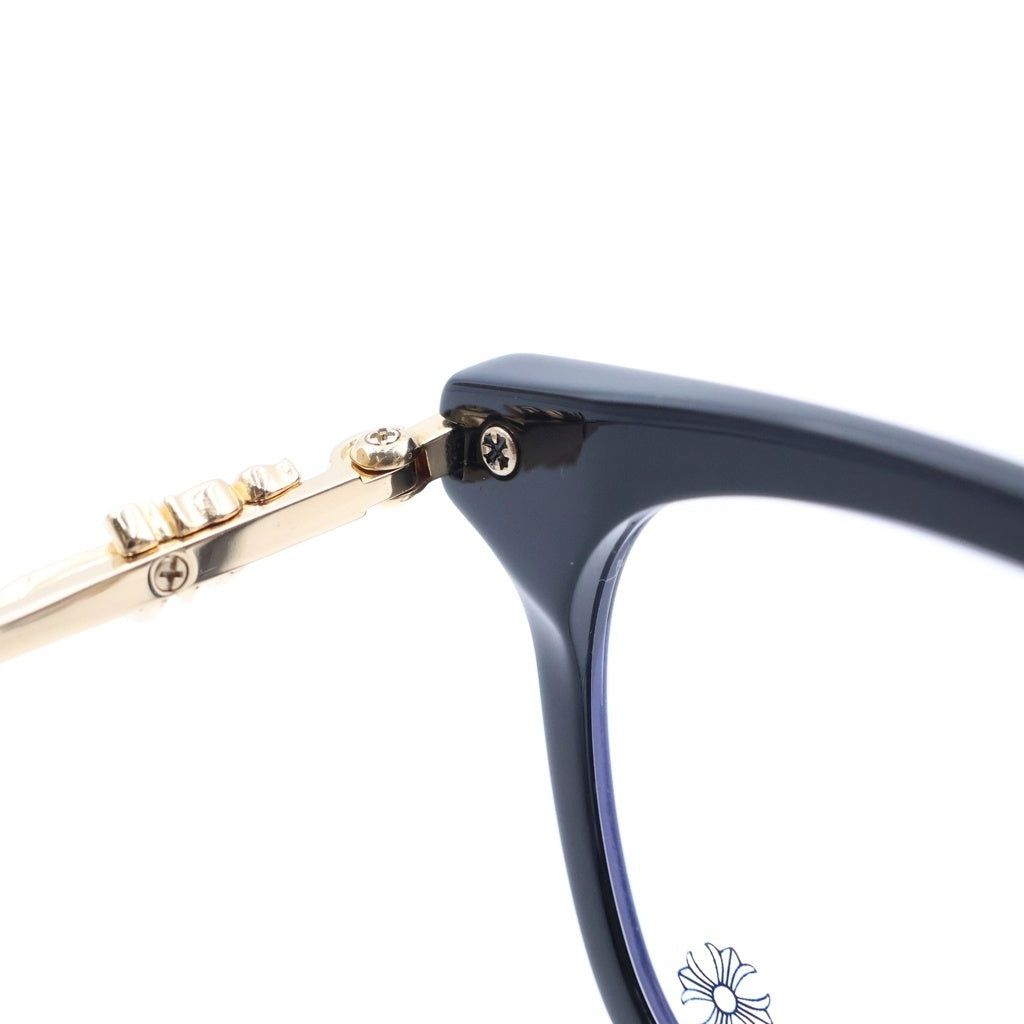CHROME HEARTS(クロムハーツ) CLOACO ウェリントンサングラス 眼鏡 ブラック/ゴールド