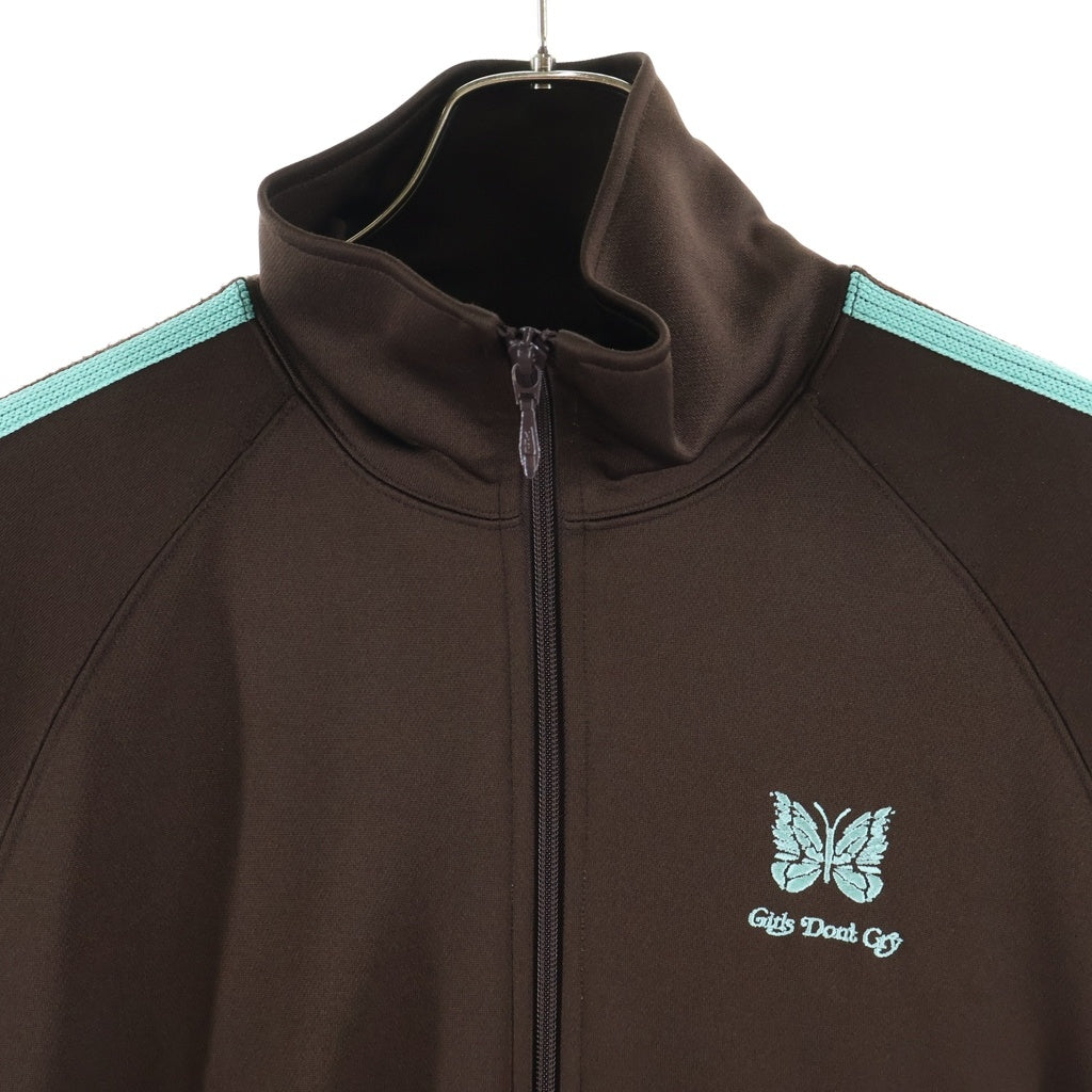Needles(ニードルス) ×Girls Don't Cry TRACK JACKET ガールズドントクライ ロゴデザイン ジップアップ トラックジャケット ブラウン HM410
