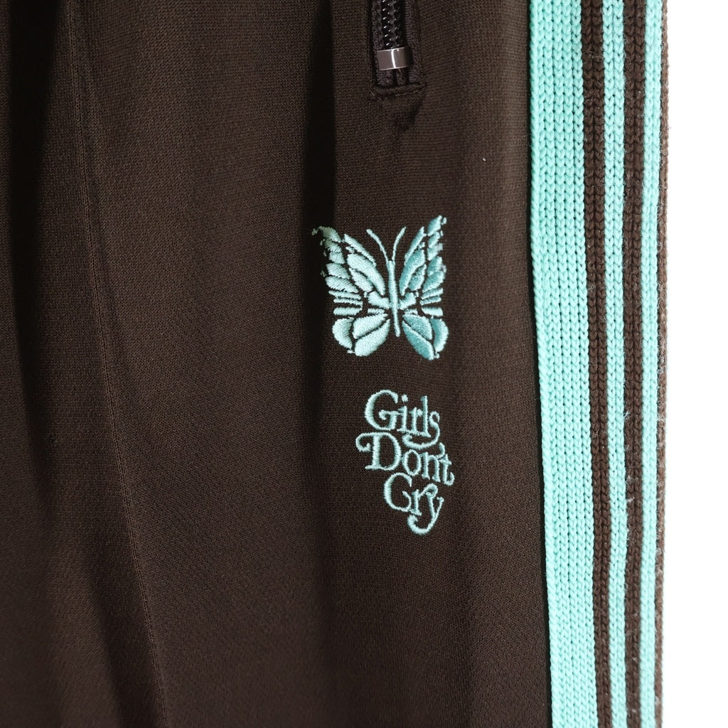 Needles(ニードルス) ×Girls Don't Cry TRACK PANTS ガールズドントクライ ロゴデザイン トラックパンツ ブラウン HM411