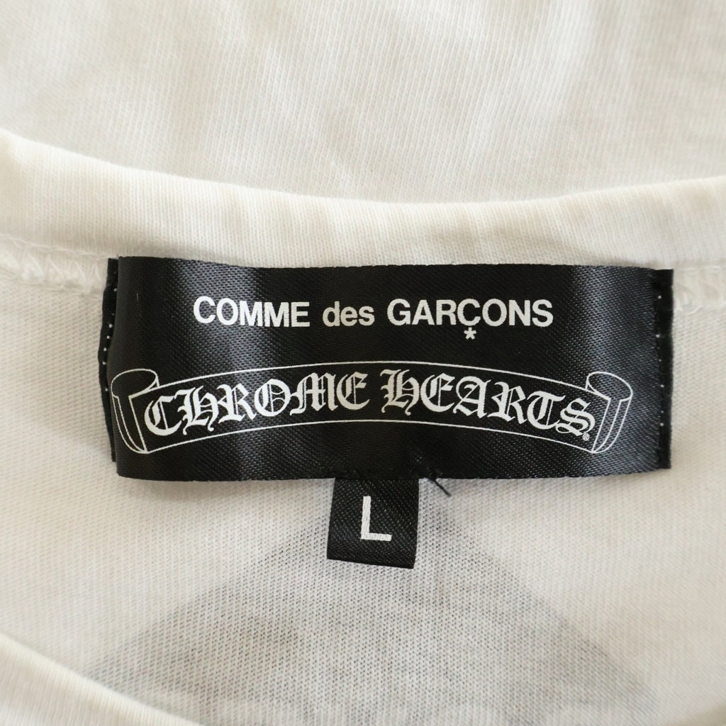 CHROME HEARTS(クロムハーツ) 12SS× COMME des GARCONS Horseshoe Logo Tee ×コムデギャルソンコラボ ホースシューロゴ半袖Tシャツ ホワイト ZI-T002