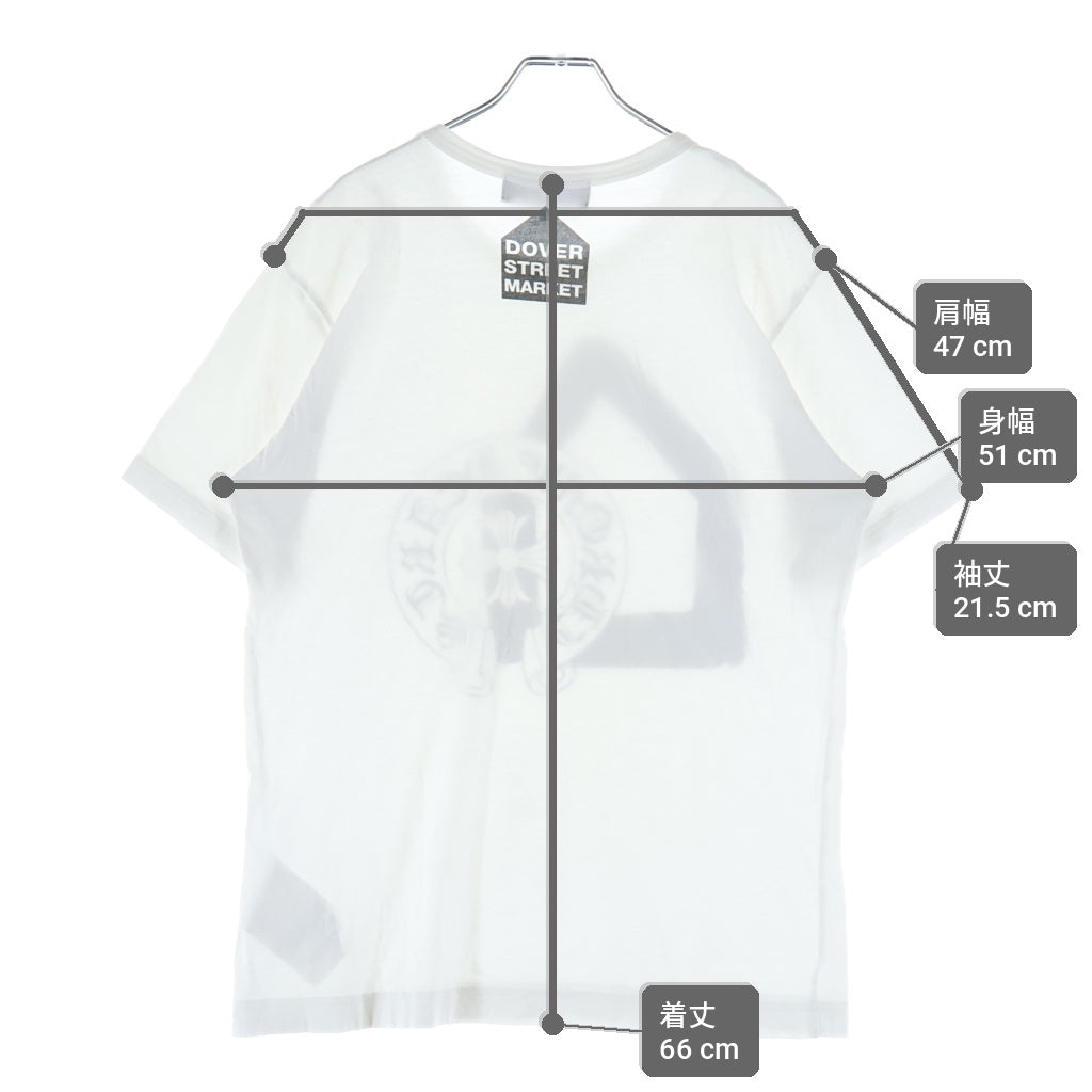 CHROME HEARTS(クロムハーツ) 12SS× COMME des GARCONS Horseshoe Logo Tee ×コムデギャルソンコラボ ホースシューロゴ半袖Tシャツ ホワイト ZI-T002