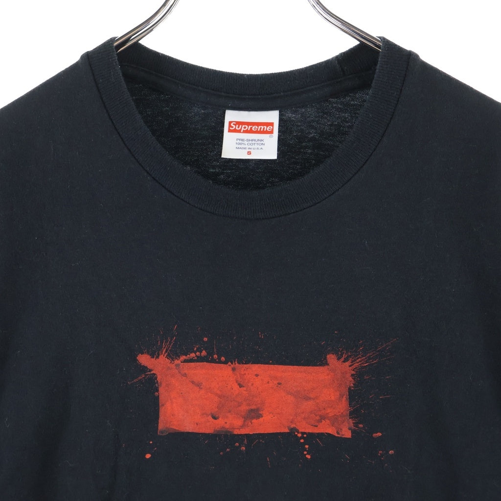 SUPREME(シュプリーム) 22SS Ralph Steadman Box Logo Tee ラルフ スティームマン ボックスロゴデザイン クルーネック カットソー 半袖Tシャツ ブラック