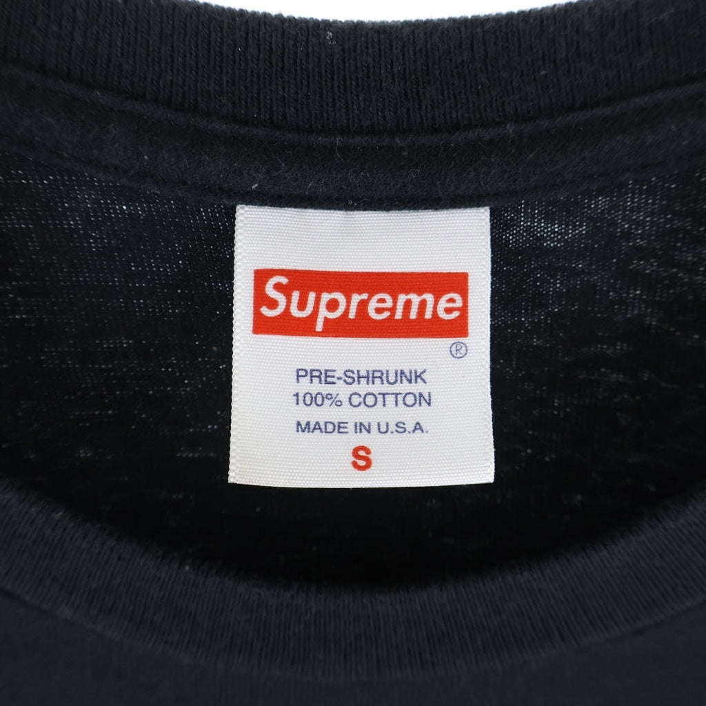 SUPREME(シュプリーム) 22SS Ralph Steadman Box Logo Tee ラルフ スティームマン ボックスロゴデザイン クルーネック カットソー 半袖Tシャツ ブラック