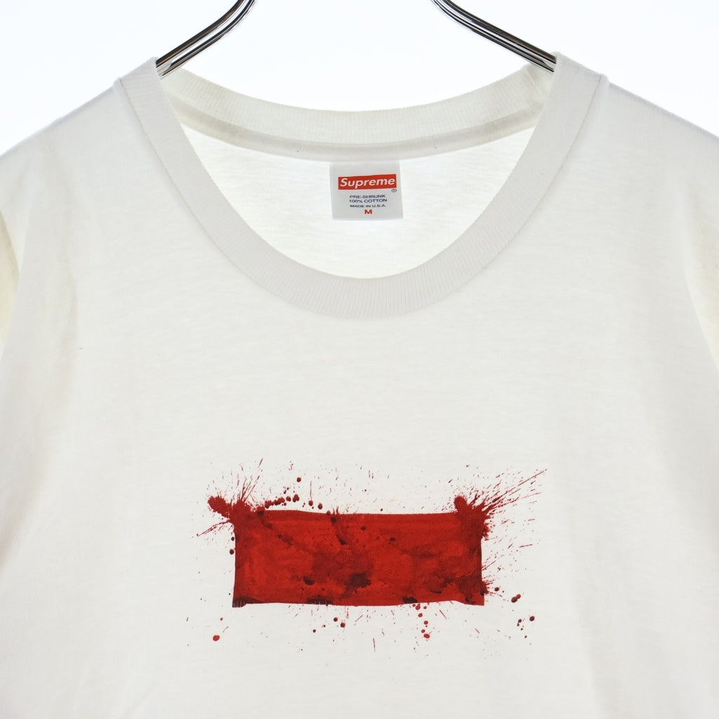 SUPREME(シュプリーム) 22SS Ralph Steadman Box Logo Tee ラルフ スティームマン ボックスロゴデザイン クルーネック カットソー 半袖Tシャツ ホワイト