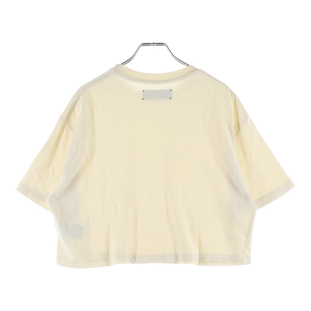 AMIRI(アミリ) ロゴ刺繍 半袖Tシャツ カットソー アイボリー レディース