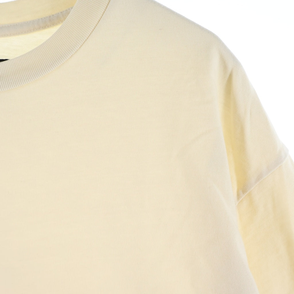 AMIRI(アミリ) ロゴ刺繍 半袖Tシャツ カットソー アイボリー レディース