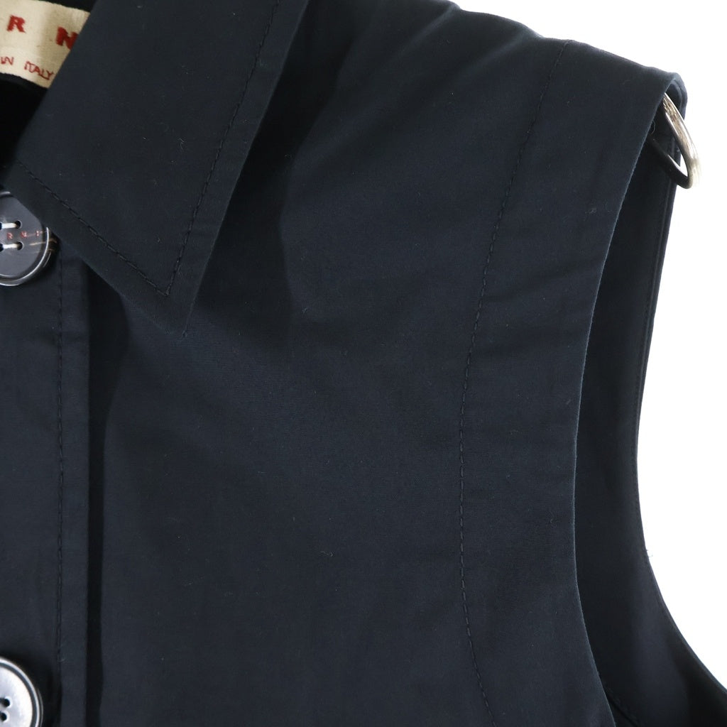 MARNI(マルニ) 24SS コットンキャディ ミディジレ ノースリーブジャケット ブラック レディース GLMA0082A0