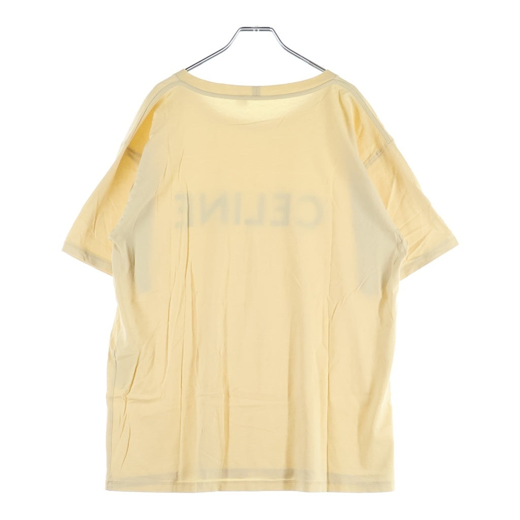 CELINE(セリーヌ) ロゴプリント コットンジャージー半袖Tシャツ カットソー イエロー 2X681671Q